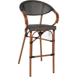 Textilene Outdoor High Barstool Aluminium Wood - CEZF3030CWOOD