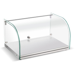Neutral Display Case Curved 550x380x312mm Stainless steel frame - CEZW25RSS