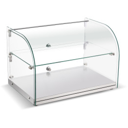 Neutral Display Case Curved 2 Tier 555x380x379mm Stainless steel frame - CEZW45RSS