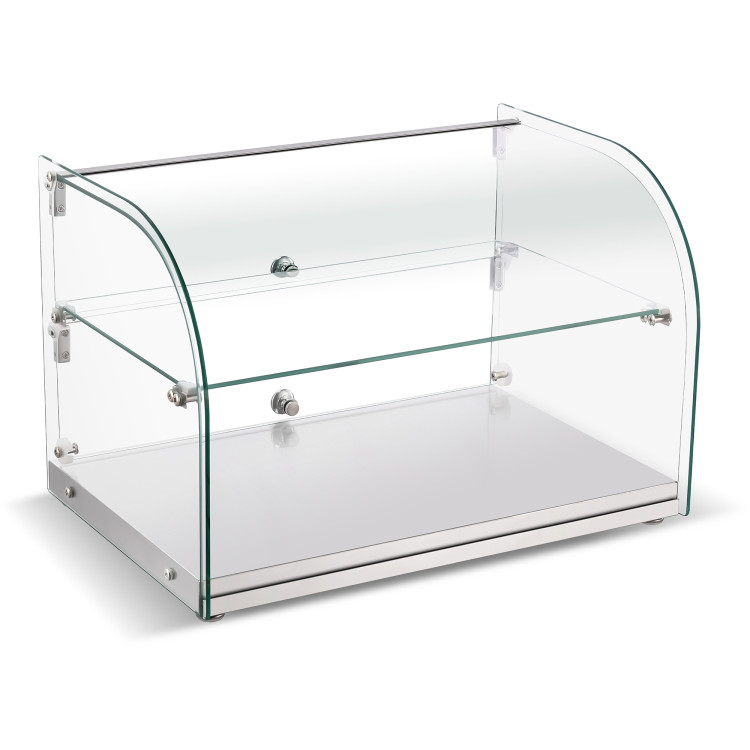 Neutral Display Case Curved 2 Tier 555x380x379mm Stainless steel frame - CEZW45RSS