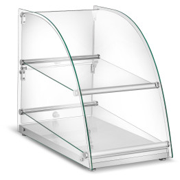Neutral Display Case Curved 2 tier 360x605x515mm - CEZW70SS