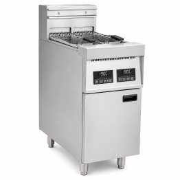 Professional Free Standing Electric Fryer Double Tank 2 x 14L 400x800x1100 mm | CaterEq CEEF9C2