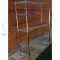Commercial Shelving unit 4 tier 1000kg Width 1500mm Depth 450mm Chrome wire - CECR15045180A4