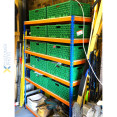 Industrial Shelving Unit Heavy duty 1500x450x1980mm 6 shelves 340 kg/shelf Powder coated steel - CEDX1500450