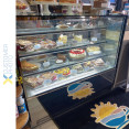 Cake counter 1500x730x1300mm 3 shelves Stainless steel base LED - CEGN1500RF3