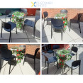 Bistro Dining Chair Plastic Black Indoors & Outdoors - CEHYPP05
