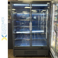 1196L Double Glass Door Multideck Upright Display Fridge – 1330 × 720 × 2030 mm Grey| CaterEq CELKL206