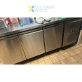 Professional Refrigerated Counter with Upstand 3 doors Depth 600mm - CERS32V