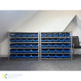 Professional Heavy Duty 5-Tier Bin Rack with 22 Plastic Storage Bins 1120x390x1010mm | CaterEq CESBRHD2250