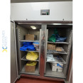 1476L Commercial Freezer Stainless Steel Twin Door Upright Cabinet GN 2/1 Ventilated Cooling 1480×830×2010mm | CaterEq CETHL1410BTEC