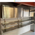Wall cabinet Sliding doors Stainless steel Width 1400mm Depth 400mm - CETHWSR144