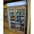 Commercial Display cooler 1195 litres Double hinged doors Top mount - CETR101