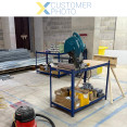 Garage Work Bench Heavy duty 1200x600x900mm 2 shelves 300 kg/shelf Powder coated steel - CEWBS12060