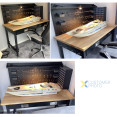 Professional Adjustable Workbench with Rubberwood Top, Drawer and Pegboard 1220 x 610 x 1470mm | CaterEq CEWBT4824PB1D Professional Adjustable Workbench with Rubberwood Top, Drawer and Pegboard 1220 x 610 x 1470mm | CaterEq CEWBT4824PB1D