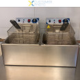 Commercial Double Deep Fat Fryer 10 + 10 litres 3kW Countertop - CEWH162A