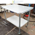 Commercial Mobile Work table Stainless steel Bottom shelf 1000x750x900mm - CEWTG750X1000C