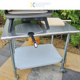 Commercial Mobile Work table Stainless steel Bottom shelf 1000x750x900mm - CEWTG750X1000C