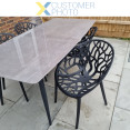 Bistro Dining Chair Plastic Black Indoors & Outdoors - CEWW030BLACK