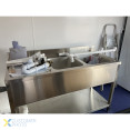 Commercial Sink Stainless Steel 2 Bowls Right Bottom Shelf Splashback 1400x600x950mm | CaterEq CEYLS146BR2