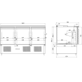 Saladette Open top 3 doors - CETHS903