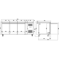 Professional Refrigerated Counter 3 doors Depth 600mm - CERS31V