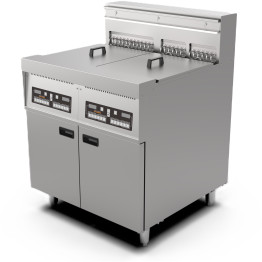 Professional Free Standing Electric Fryer Triple Tank (28L + 2 x 14L) 800x800x1100 mm | CaterEq CEEF18C2 Professional Free Standing Electric Fryer Triple Tank (28L + 2 x 14L) 800x800x1100 mm | CaterEq CEEF18C2