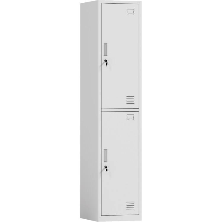 Commercial White 2 Door Locker 380x450x1800mm | CaterEq CEHDGZ02WHITE