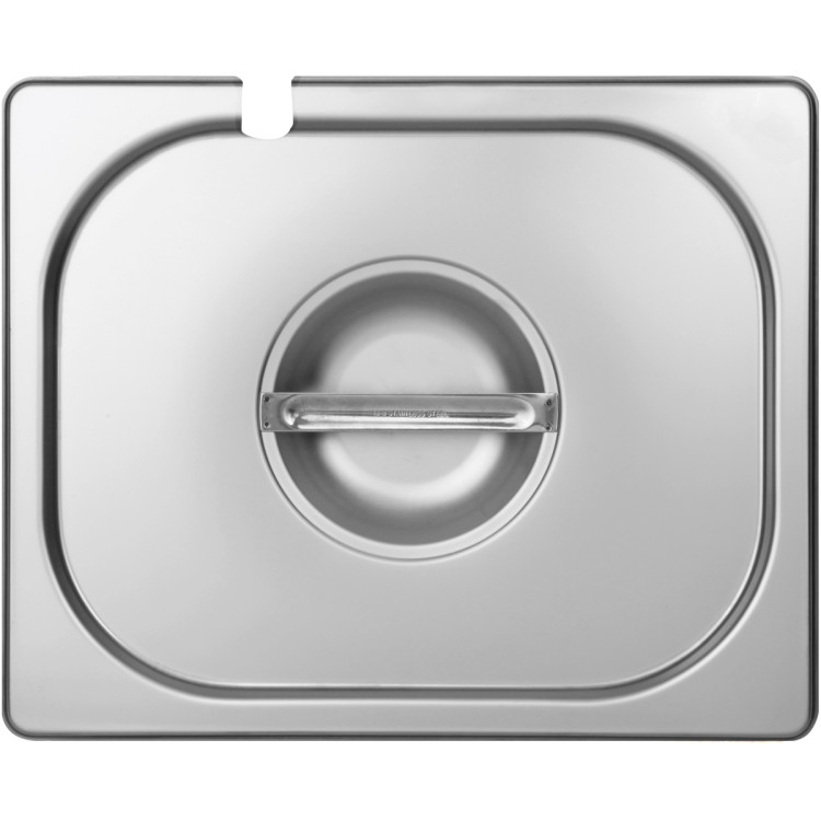 Stainless steel Gastronorm Container Lid with Ladle Recess GN1/2 - CE812LN
