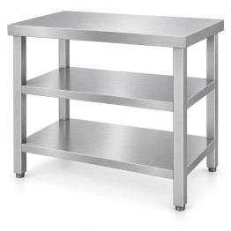 Commercial 3-Tier Stainless Steel Work Table with Undershelves 600x600x850mm | CaterEq CEQNH1130 Commercial 3-Tier Stainless Steel Work Table with Undershelves 600x600x850mm | CaterEq CEQNH1130