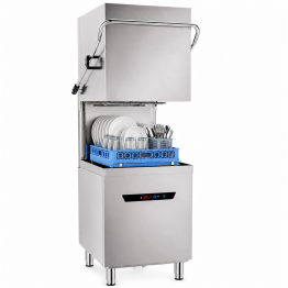 Commercial Hood Type Dishwasher with detergent + rinse pump 1080 Plates/h 500x500mm Rack 8.7kW 400V | CaterEq CEINOK104