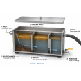 Commercial Stainless Steel Grease Trap with Lid and Outlet Valve 800x400x300mm | CaterEq CEQNH518