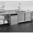 Stainless Steel Double Bowl Sink Unit with Left Drainer & Cabinet 1600×600×950mm | CaterEq CEYLC166SBR2