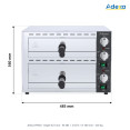 Commercial Double Deck Pizza Oven for 12" Pizzas 2.26kW 230V | CaterEq CEFP03A