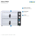 Commercial Double Deck Pizza Oven for 12" Pizzas 2.26kW 230V | CaterEq CEFP03A