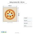 Commercial Pizza Oven Electric 2 chambers 400x400mm 350°C Mechanical controls 5.2kW 230V Hardwired 600x520x480mm | CaterEq CEPS442