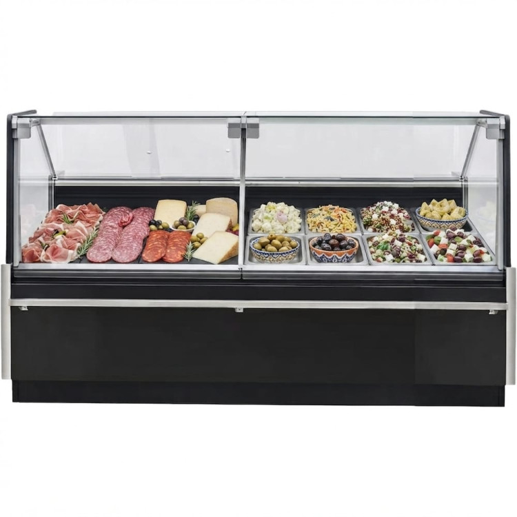 Commercial Curved Open Deli Serve Over Counter Straight Glass Front 1875x1135x1190mm | CaterEq CEBLUEL218 Commercial Curved Open Deli Serve Over Counter Straight Glass Front 1875x1135x1190mm | CaterEq CEBLUEL218