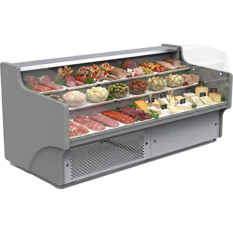 Open Deli Serve Over Counter 172 Litres Straight Glass Ventilated Cooling 1580x940x916mm | CaterEq CEBLUEL222