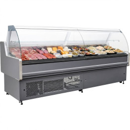 Serve Over Deli Counter Curved Glass Front 2500x850x1200mm | CaterEq CEBLUEL414 Serve Over Deli Counter Curved Glass Front 2500x850x1200mm | CaterEq CEBLUEL414