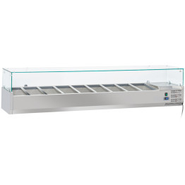 B GRADE Refrigerated Servery Prep Top 2000mm 9xGN1/3  Depth 150mm | CaterEq PT36 B GRADE