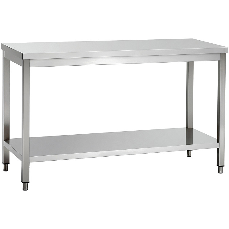 Commercial Stainless Steel 2 Tier Work Table 1400 x 700 x 850mm | CaterEq CEQNH66024 Commercial Stainless Steel 2 Tier Work Table 1400 x 700 x 850mm | CaterEq CEQNH66024