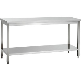 Commercial Stainless Steel 2 Tier Work Table 1700 x 700 x 850mm | CaterEq CEQNH66027