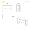 Double Tier Overshelf with Square Tubing Stainless Steel 900x280x600mm | CaterEq CEQNH102 Double Tier Overshelf with Square Tubing Stainless Steel 900x280x600mm | CaterEq CEQNH102