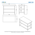 B GRADE Commercial 3-Tier Stainless Steel Work Table with Undershelves 1500x600x850mm | CaterEq QNH1106 B GRADE B GRADE Commercial 3-Tier Stainless Steel Work Table with Undershelves 1500x600x850mm | CaterEq QNH1106 B GRADE