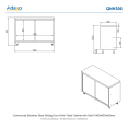 Commercial Stainless Steel Sliding Door Work Table Cabinet with Shelf 1800x600x850mm | CaterEq CEQNH306