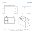 Commercial Stainless Steel Grease Trap with Lid and Outlet Valve 300x250x250mm | CaterEq CEQNH504