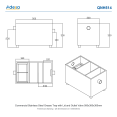 Commercial Stainless Steel Grease Trap with Lid and Outlet Valve 500x300x300mm | CaterEq CEQNH514