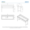 Commercial Stainless Steel Pot Wash Sink with Single Bowl and Splashback 1200x700x850mm | CaterEq CEQNH616