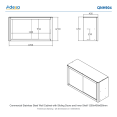 Commercial Stainless Steel Wall Cabinet with Sliding Doors and Inner Shelf 1200x400x650mm | CaterEq CEQNH904 Commercial Stainless Steel Wall Cabinet with Sliding Doors and Inner Shelf 1200x400x650mm | CaterEq CEQNH904
