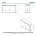Commercial Stainless Steel Wall Cabinet with Sliding Doors and Inner Shelf 1500x400x650mm | CaterEq CEQNH906 Commercial Stainless Steel Wall Cabinet with Sliding Doors and Inner Shelf 1500x400x650mm | CaterEq CEQNH906