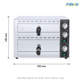 Commercial Double Deck Pizza Oven for 12" Pizzas 2.26kW 230V | CaterEq CEFP03A